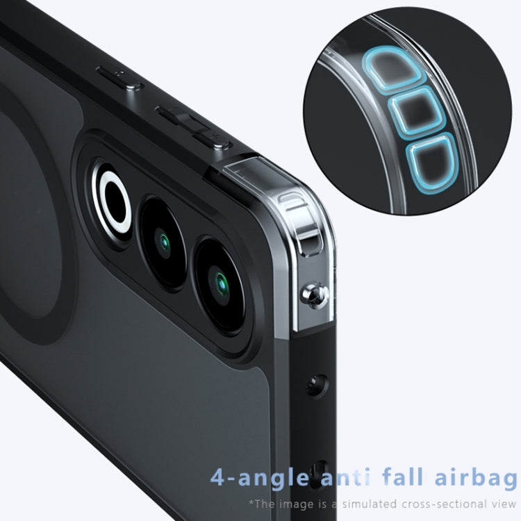 For OnePlus Ace 3V Armor MagSafe Precise Hole PC Hybrid TPU Phone Case - Frosted Black