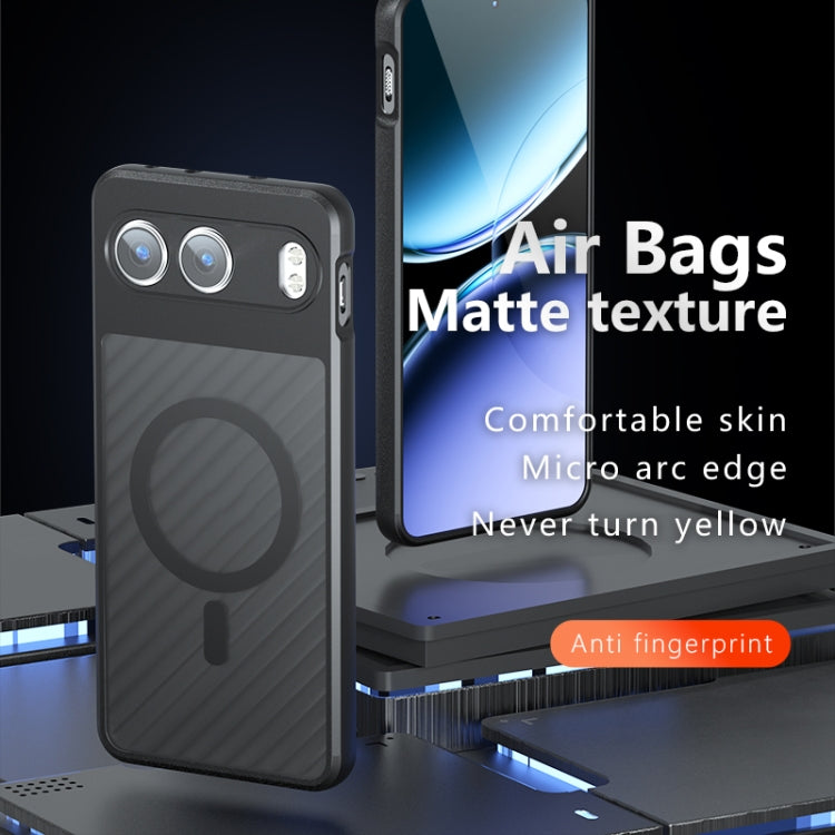 For OnePlus Nord 4 Armor MagSafe Precise Hole PC Hybrid TPU Phone Case - Frosted Black