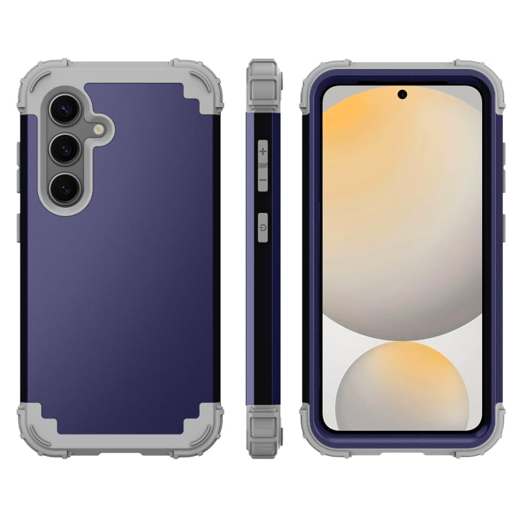 For Samsung Galaxy S24 FE 5G 3 in 1 Silicone Hybrid PC Shockproof Phone Case