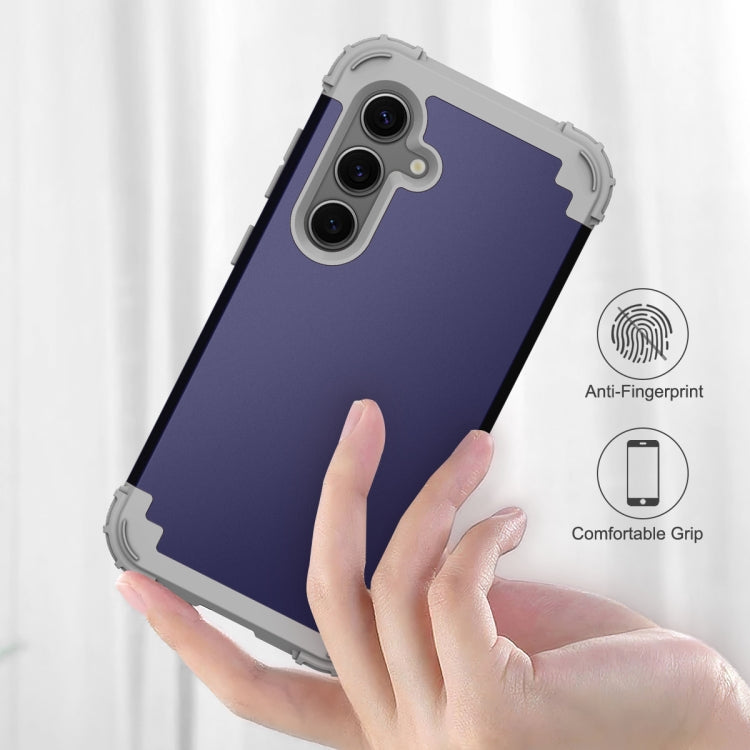 For Samsung Galaxy S24 FE 5G 3 in 1 Silicone Hybrid PC Shockproof Phone Case