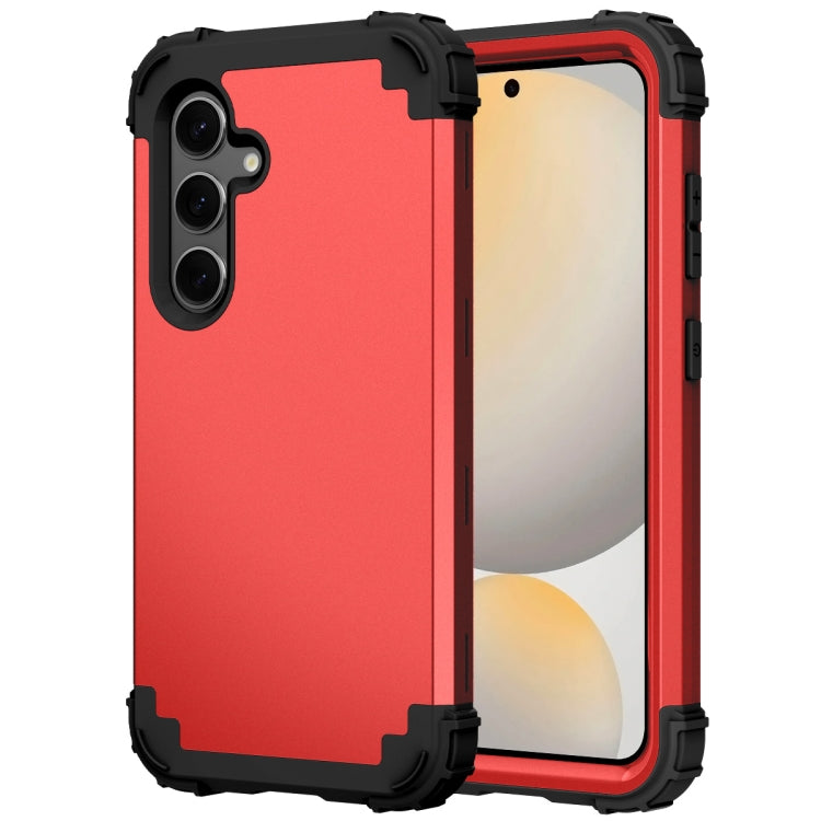 For Samsung Galaxy S24 FE 5G 3 in 1 Silicone Hybrid PC Shockproof Phone Case