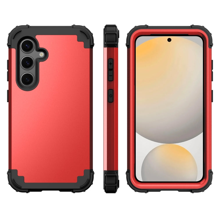 For Samsung Galaxy S24 FE 5G 3 in 1 Silicone Hybrid PC Shockproof Phone Case