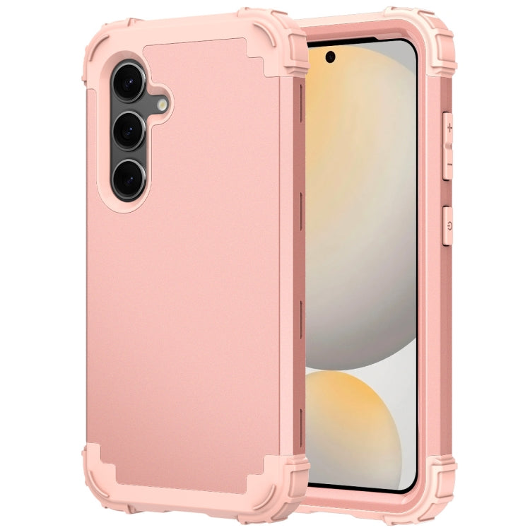 For Samsung Galaxy S24 FE 5G 3 in 1 Silicone Hybrid PC Shockproof Phone Case