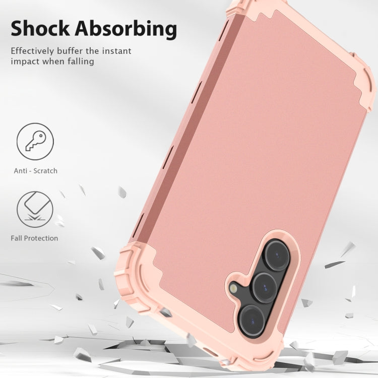 For Samsung Galaxy S24 FE 5G 3 in 1 Silicone Hybrid PC Shockproof Phone Case