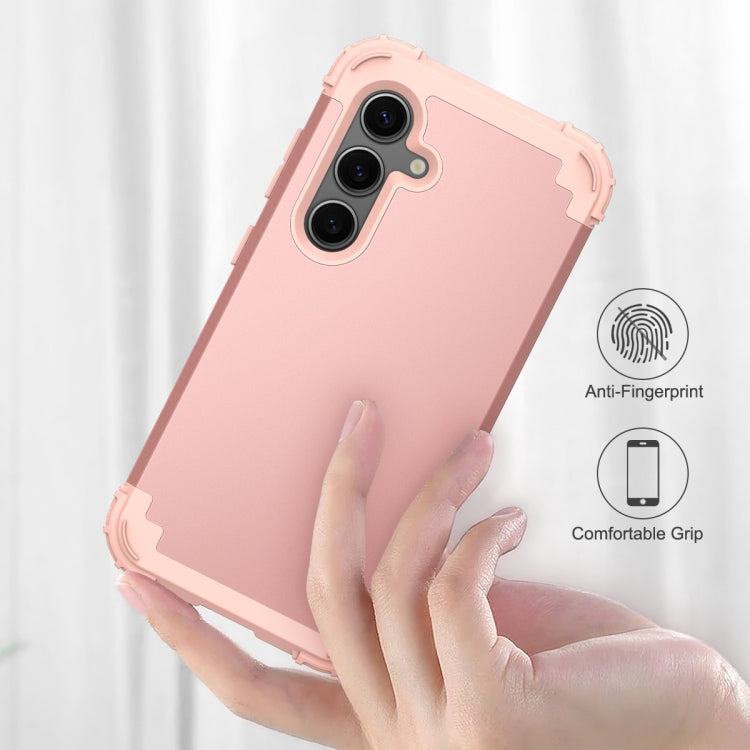 For Samsung Galaxy S24 FE 5G 3 in 1 Silicone Hybrid PC Shockproof Phone Case