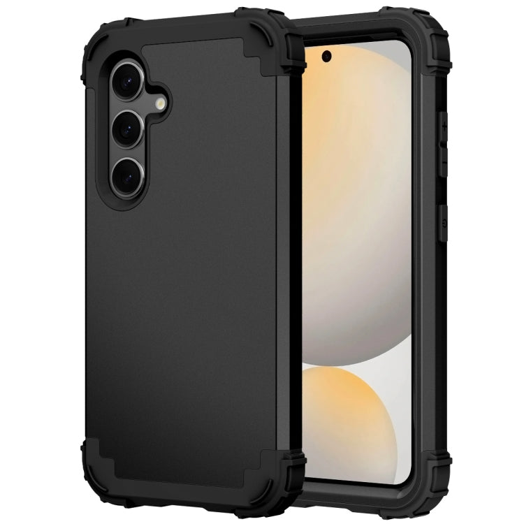 For Samsung Galaxy S24 FE 5G 3 in 1 Silicone Hybrid PC Shockproof Phone Case