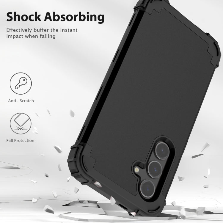 For Samsung Galaxy S24 FE 5G 3 in 1 Silicone Hybrid PC Shockproof Phone Case