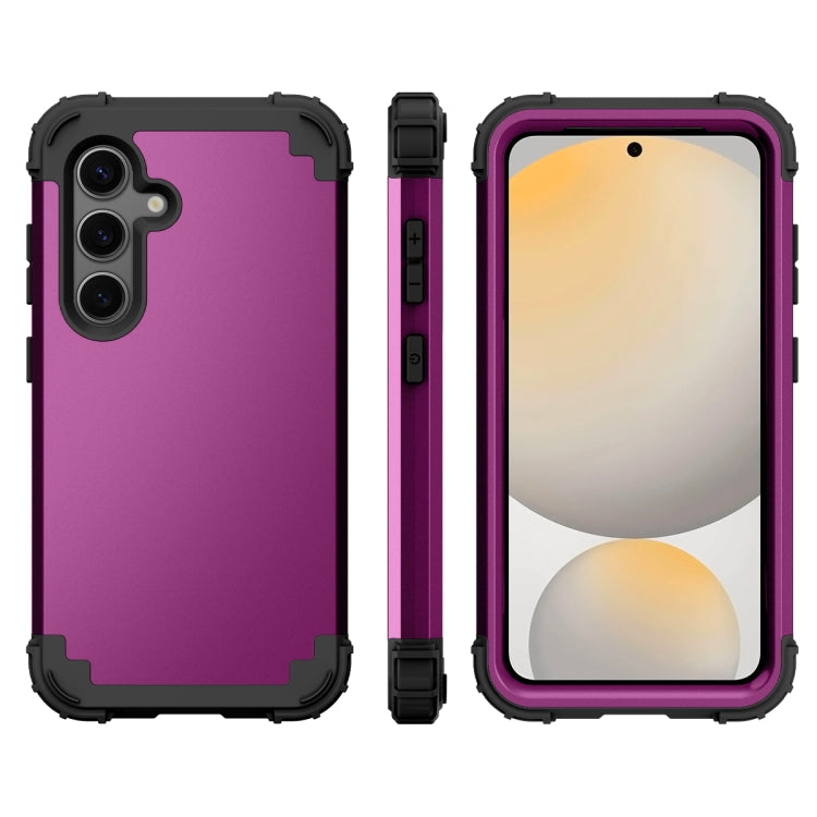 For Samsung Galaxy S24 FE 5G 3 in 1 Silicone Hybrid PC Shockproof Phone Case