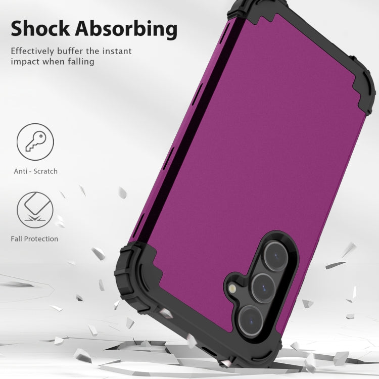 For Samsung Galaxy S24 FE 5G 3 in 1 Silicone Hybrid PC Shockproof Phone Case