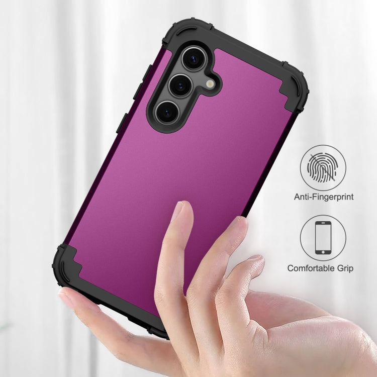 For Samsung Galaxy S24 FE 5G 3 in 1 Silicone Hybrid PC Shockproof Phone Case