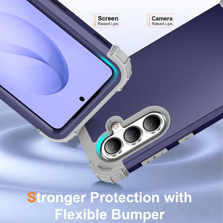 For Samsung Galaxy S26+ 5G 3 in 1 Silicone Hybrid PC Shockproof Phone Case
