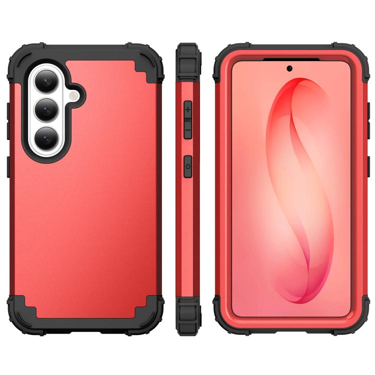 For Samsung Galaxy S26+ 5G 3 in 1 Silicone Hybrid PC Shockproof Phone Case