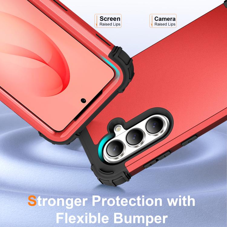 For Samsung Galaxy S26+ 5G 3 in 1 Silicone Hybrid PC Shockproof Phone Case