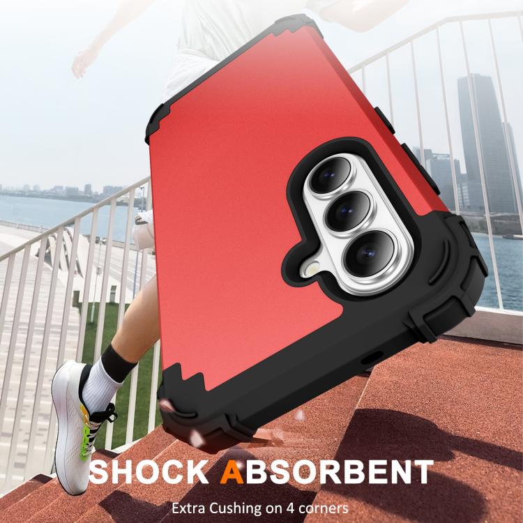 For Samsung Galaxy S26+ 5G 3 in 1 Silicone Hybrid PC Shockproof Phone Case
