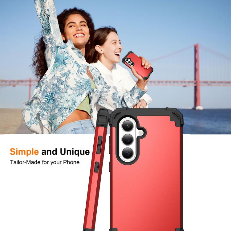 For Samsung Galaxy S26+ 5G 3 in 1 Silicone Hybrid PC Shockproof Phone Case