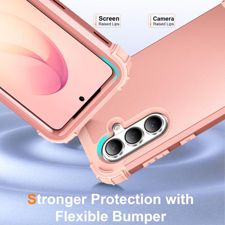 For Samsung Galaxy S26+ 5G 3 in 1 Silicone Hybrid PC Shockproof Phone Case