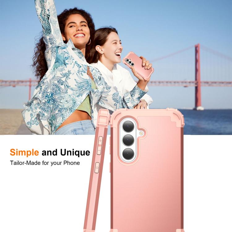 For Samsung Galaxy S26+ 5G 3 in 1 Silicone Hybrid PC Shockproof Phone Case