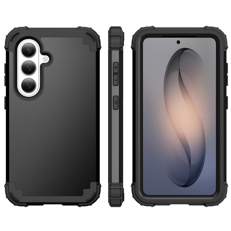 For Samsung Galaxy S26+ 5G 3 in 1 Silicone Hybrid PC Shockproof Phone Case