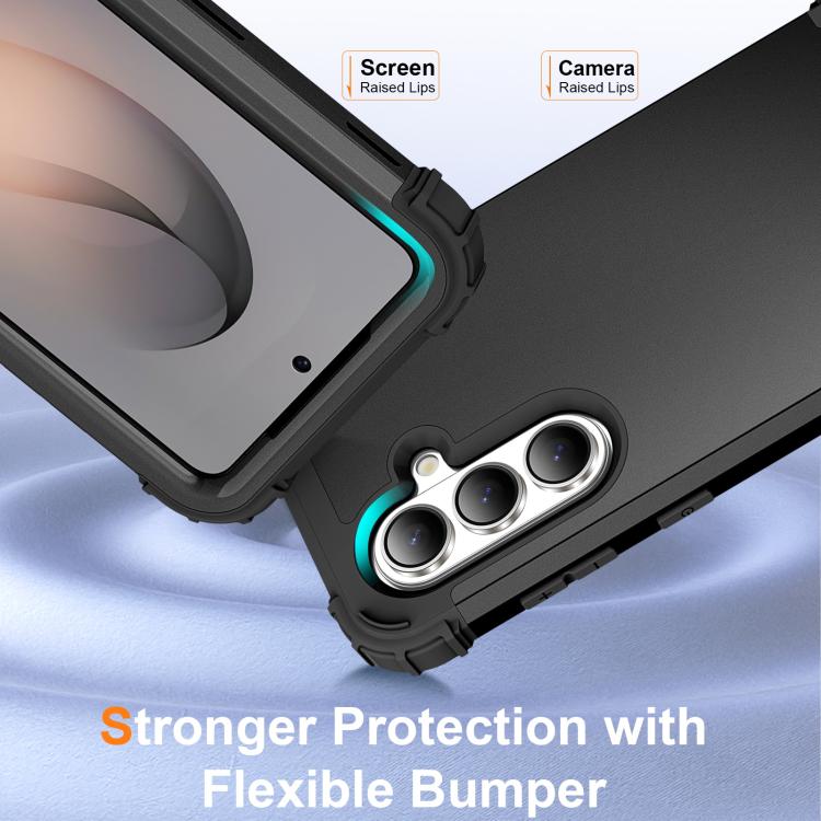 For Samsung Galaxy S26+ 5G 3 in 1 Silicone Hybrid PC Shockproof Phone Case