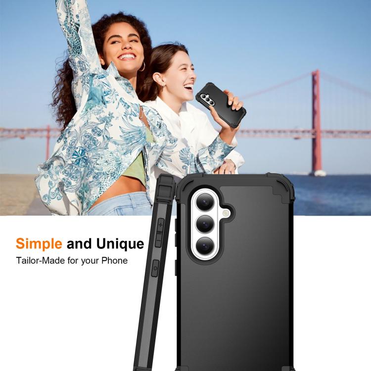 For Samsung Galaxy S26+ 5G 3 in 1 Silicone Hybrid PC Shockproof Phone Case