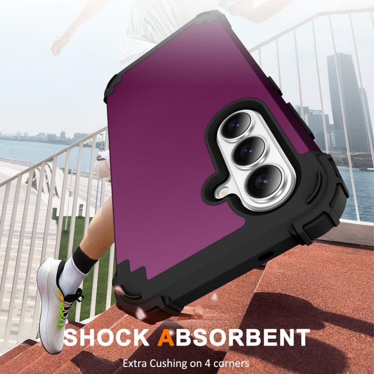 For Samsung Galaxy S26+ 5G 3 in 1 Silicone Hybrid PC Shockproof Phone Case