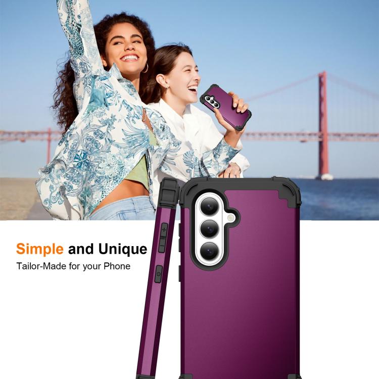 For Samsung Galaxy S26+ 5G 3 in 1 Silicone Hybrid PC Shockproof Phone Case