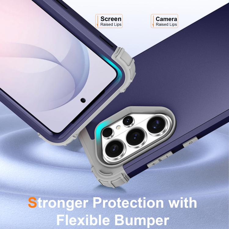 For Samsung Galaxy S26 Ultra 5G 3 in 1 Silicone Hybrid PC Shockproof Phone Case