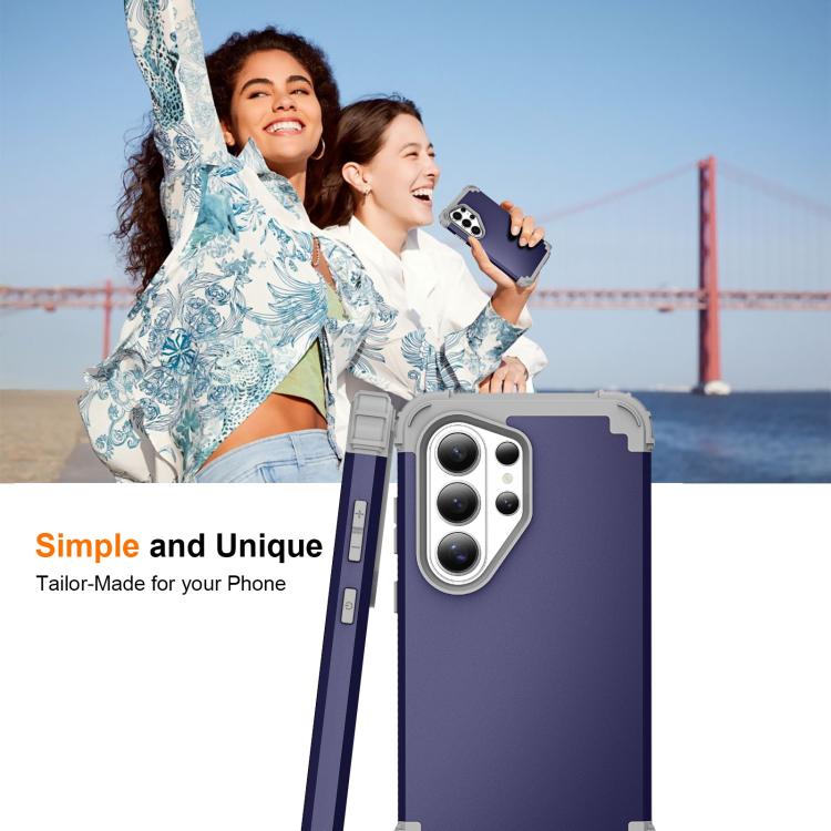 For Samsung Galaxy S26 Ultra 5G 3 in 1 Silicone Hybrid PC Shockproof Phone Case