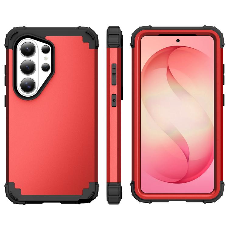 For Samsung Galaxy S26 Ultra 5G 3 in 1 Silicone Hybrid PC Shockproof Phone Case