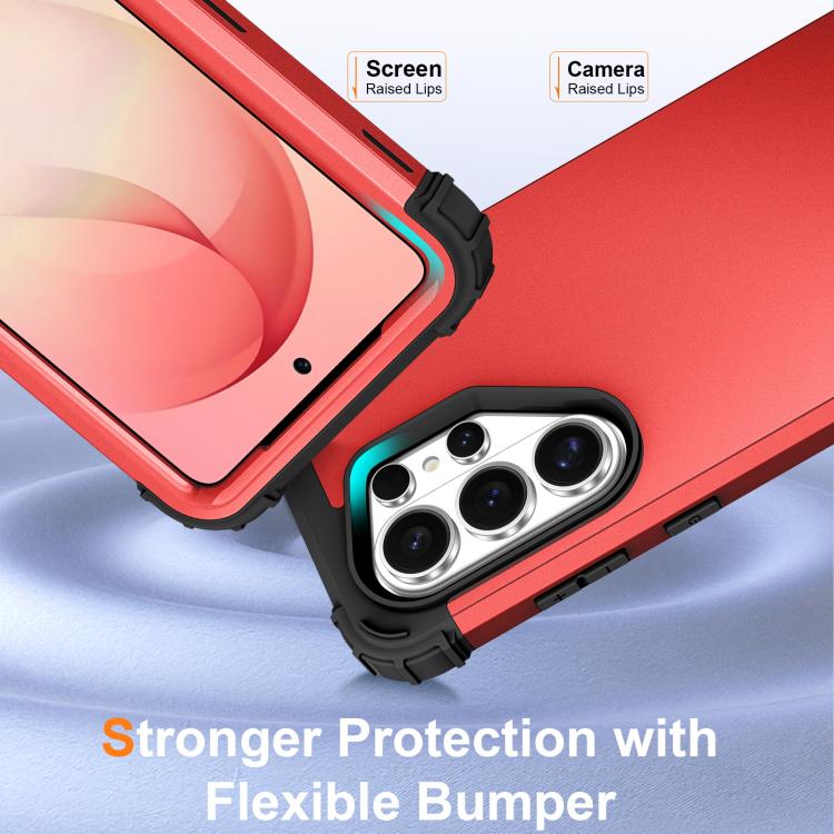 For Samsung Galaxy S26 Ultra 5G 3 in 1 Silicone Hybrid PC Shockproof Phone Case