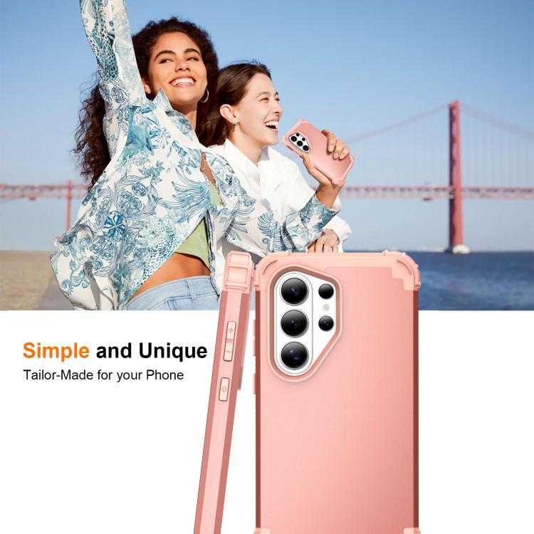 For Samsung Galaxy S26 Ultra 5G 3 in 1 Silicone Hybrid PC Shockproof Phone Case