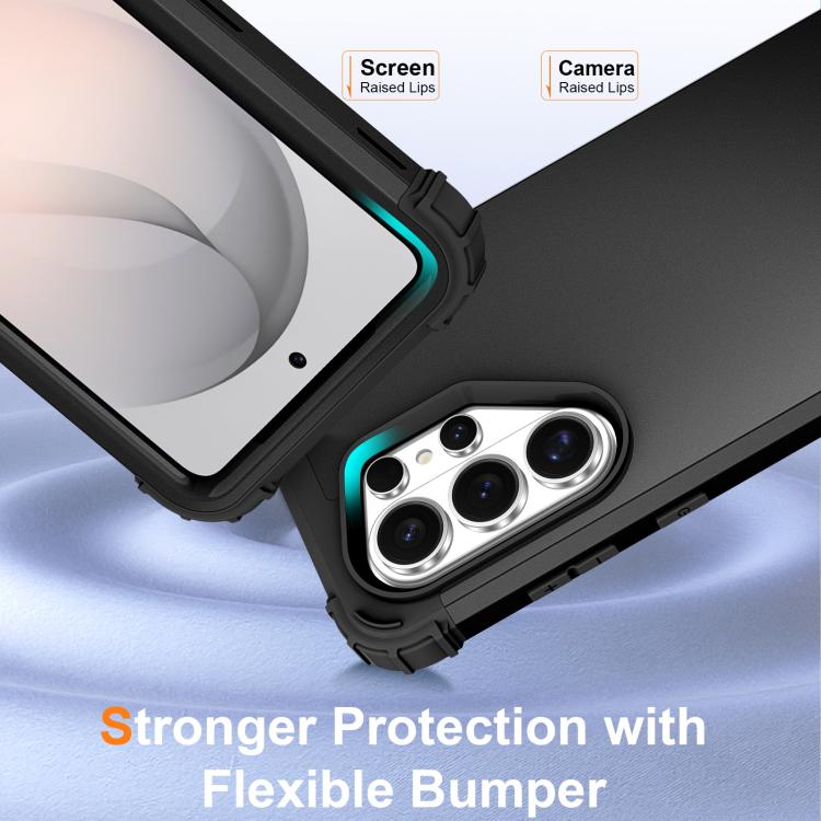 For Samsung Galaxy S26 Ultra 5G 3 in 1 Silicone Hybrid PC Shockproof Phone Case