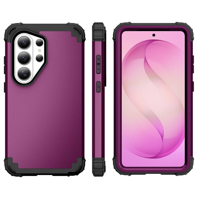 For Samsung Galaxy S26 Ultra 5G 3 in 1 Silicone Hybrid PC Shockproof Phone Case