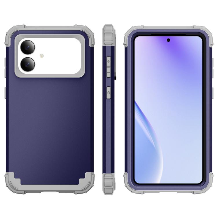 For Samsung Galaxy S26 Edge 5G 3 in 1 Silicone Hybrid PC Shockproof Phone Case