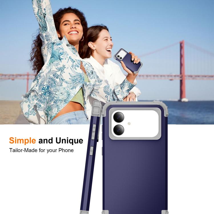 For Samsung Galaxy S26 Edge 5G 3 in 1 Silicone Hybrid PC Shockproof Phone Case