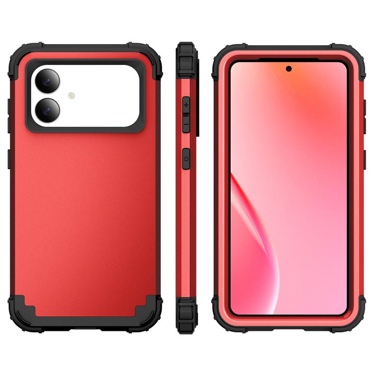 For Samsung Galaxy S26 Edge 5G 3 in 1 Silicone Hybrid PC Shockproof Phone Case