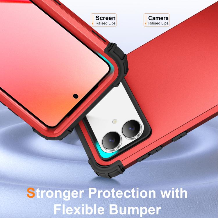 For Samsung Galaxy S26 Edge 5G 3 in 1 Silicone Hybrid PC Shockproof Phone Case