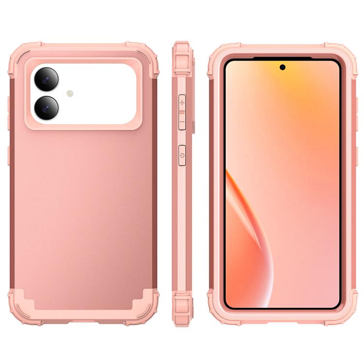 For Samsung Galaxy S26 Edge 5G 3 in 1 Silicone Hybrid PC Shockproof Phone Case