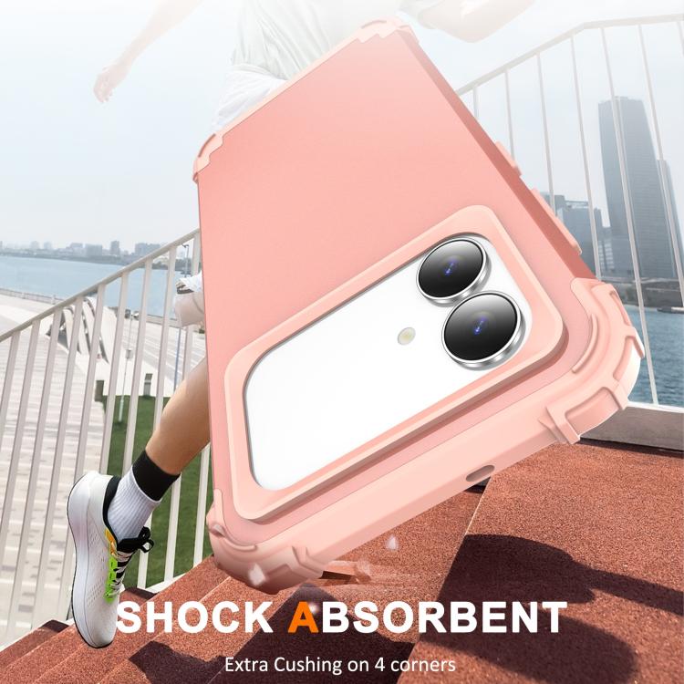 For Samsung Galaxy S26 Edge 5G 3 in 1 Silicone Hybrid PC Shockproof Phone Case