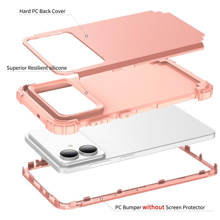 For Samsung Galaxy S26 Edge 5G 3 in 1 Silicone Hybrid PC Shockproof Phone Case
