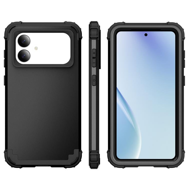 For Samsung Galaxy S26 Edge 5G 3 in 1 Silicone Hybrid PC Shockproof Phone Case