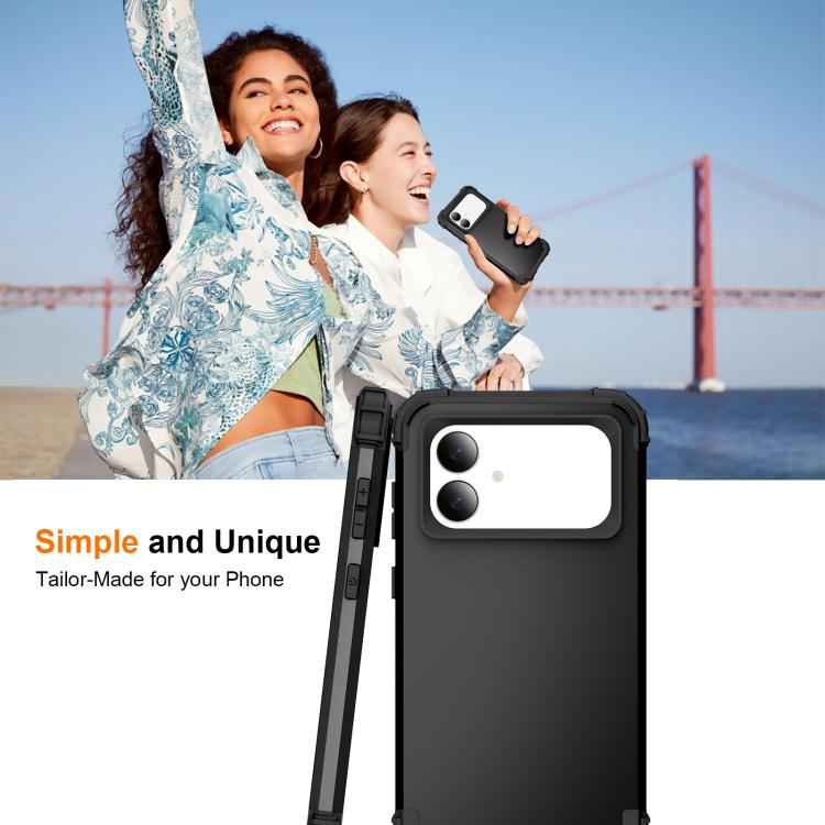 For Samsung Galaxy S26 Edge 5G 3 in 1 Silicone Hybrid PC Shockproof Phone Case