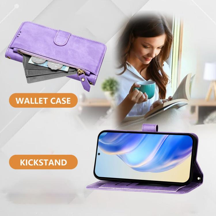 For Cubot P90 Multi-Card Slots Zipper Wallet Leather Phone Case