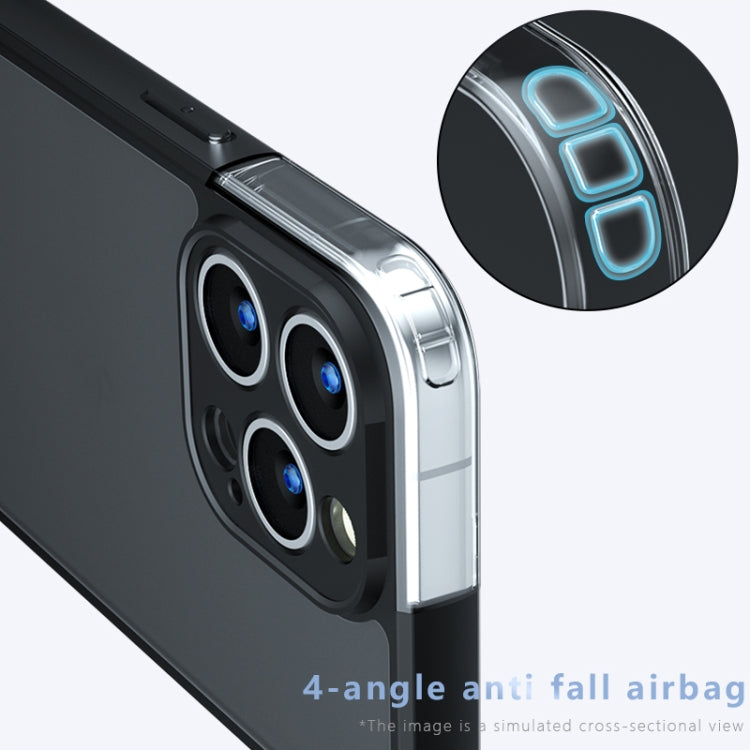 For iPhone 15 Pro Max Armor MagSafe PC Hybrid TPU Phone Case - Frosted Black