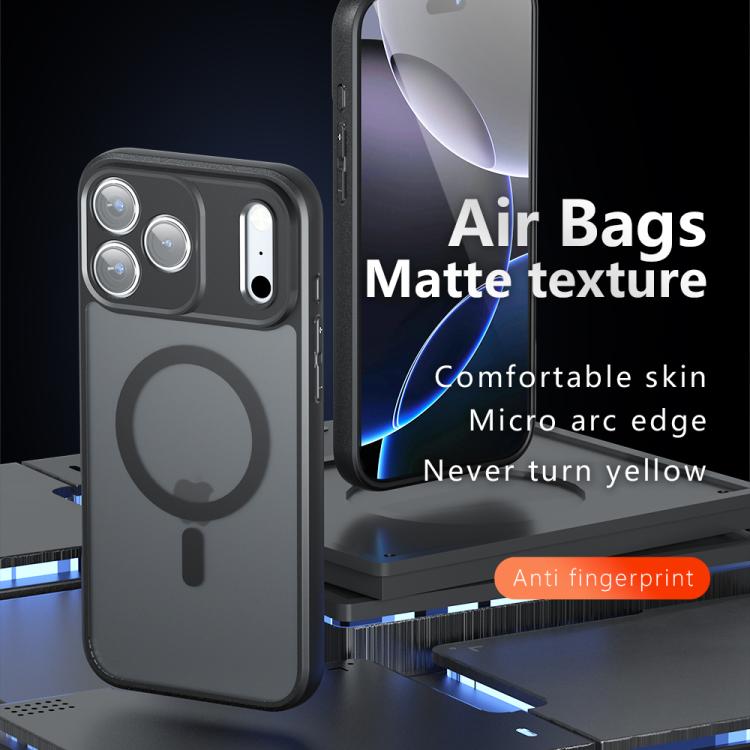 For iPhone 17 Pro Armor MagSafe PC Hybrid TPU Phone Case - Frosted Black