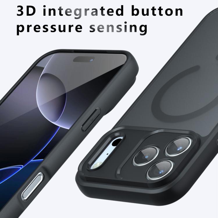 For iPhone 17 Pro C-type Armor MagSafe PC Hybrid TPU Phone Case - Frosted Black