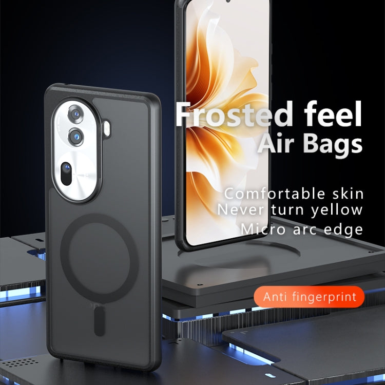 For OPPO Reno11 Pro Global Armor MagSafe PC Hybrid TPU Phone Case - Frosted Black