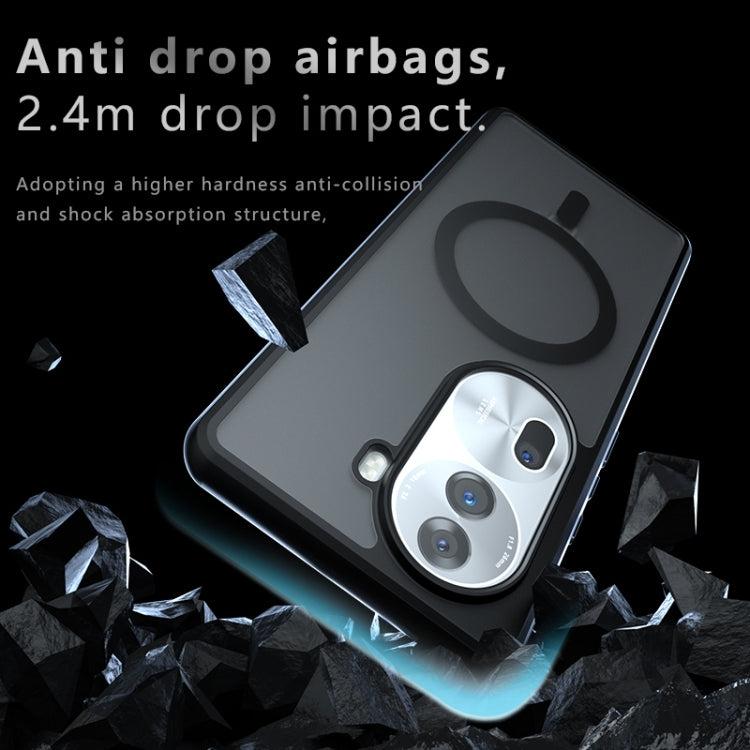 For OPPO Reno11 Pro Global Armor MagSafe PC Hybrid TPU Phone Case - Frosted Black