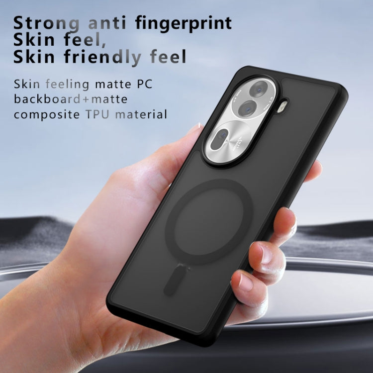For OPPO Reno11 Pro Global Armor MagSafe PC Hybrid TPU Phone Case - Frosted Black