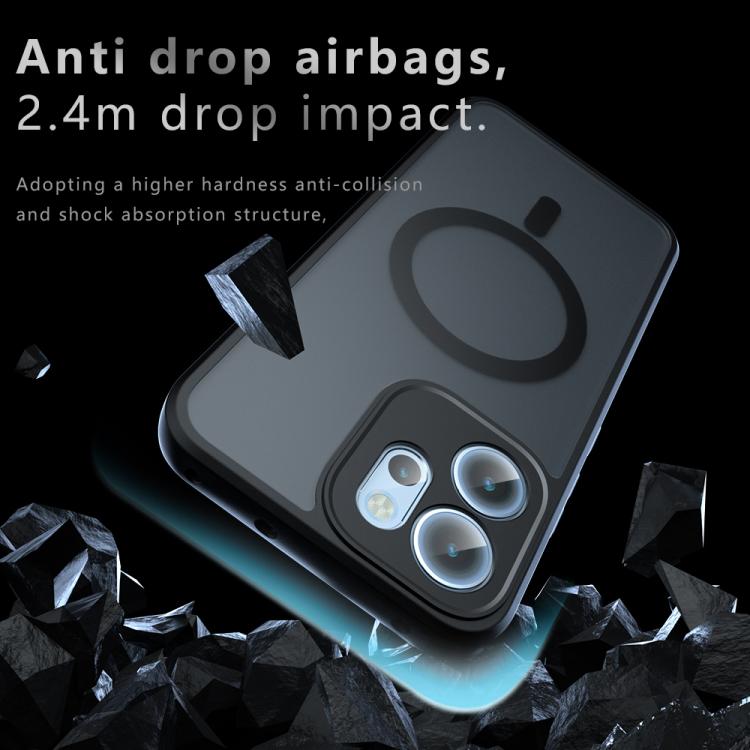 For OPPO Reno14 F 5G Armor MagSafe PC Hybrid TPU Phone Case - Frosted Black